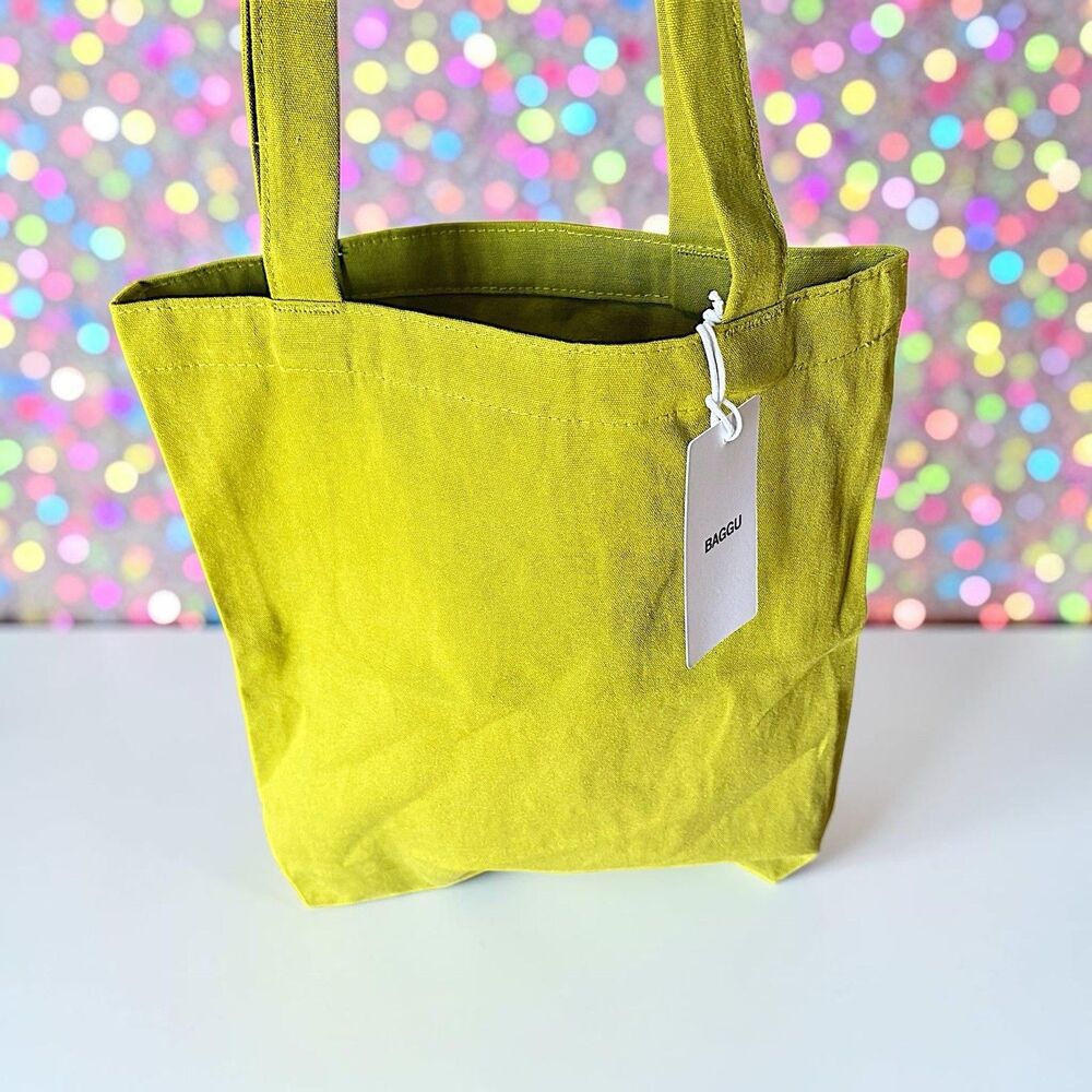 BAGGU Mini Merch Tote Bag In Caper Green New With Tags